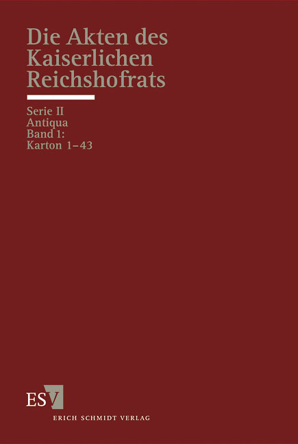 Die Akten des Kaiserlichen Reichshofrats - Buchcover