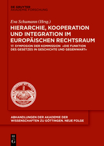 Hierarchie, Kooperation und Integration im Europischen Rechtsraum - Buchcover